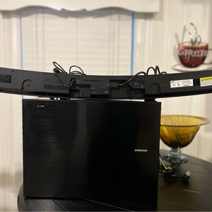Samsung MODEL: PS-WJ6500 Subwoofer and Samsung MODEL: HW-J6500 curved soundbar